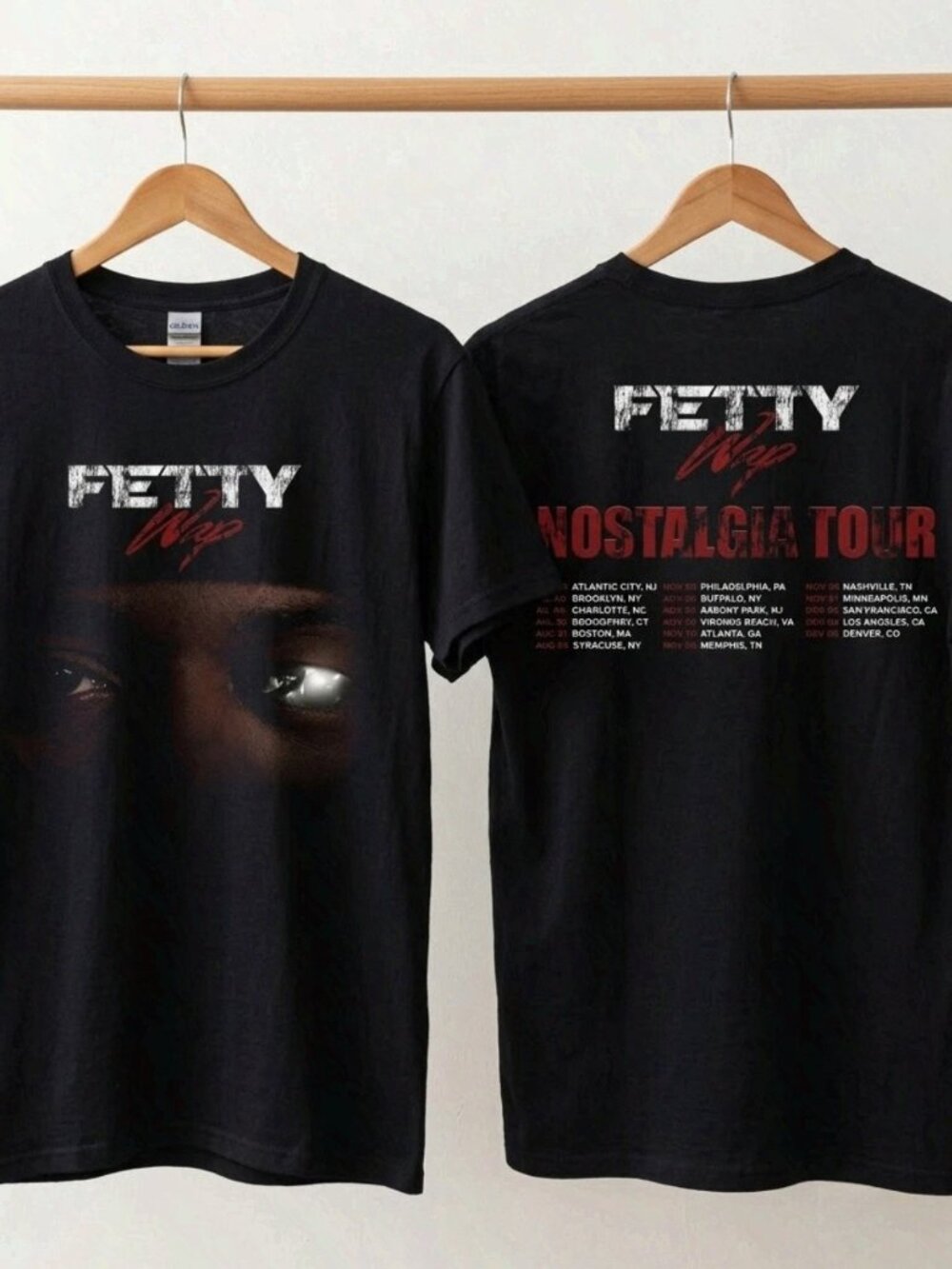 Fetty Wap Nostalgia Tour 2026 North American Dates Black T-Shirt Reprint